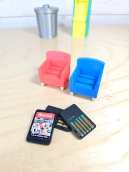 Cute Mini Nintendo Switch 2 Game Cartridge Holder Couch - All Switch Game Compatible 3d model