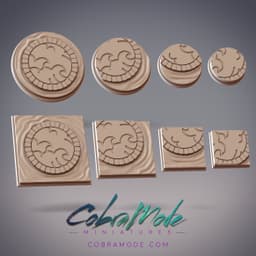 Cloud Platform Base Pack (8pcs) - Round and Square Versions 3d model
