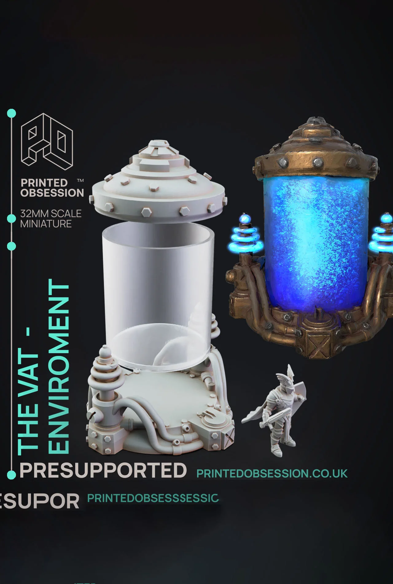 The Vat - Dr Frankensteins Monster - PRESUPPORTED - Illustrated and Stats - 32mm scale 3d model