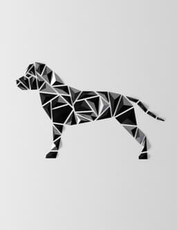 “Staffy-AmStaff style” - Geometric dog wall art 3d model