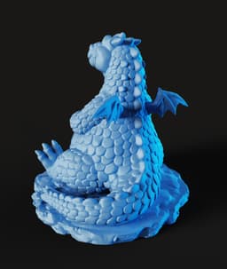 Chubby Dragon STL | Fantasy Figure 3D Print | Cute Dragon 3d model