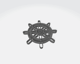 Boat rudder keychain 3d model