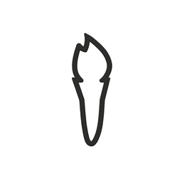 Torch Cookie Cutter STL File - 4 inches 3d model