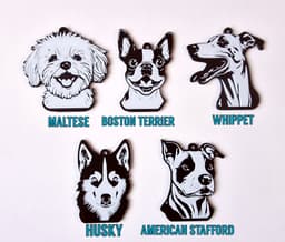 Pack BETA 25 dog keychains 3d model