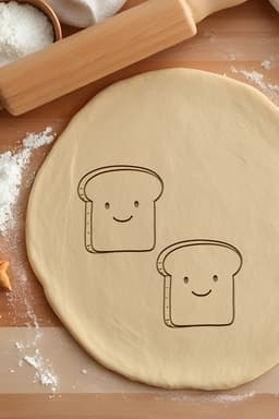 Happy Toast Cookie Cutter, Biscuit Cutter 3d model