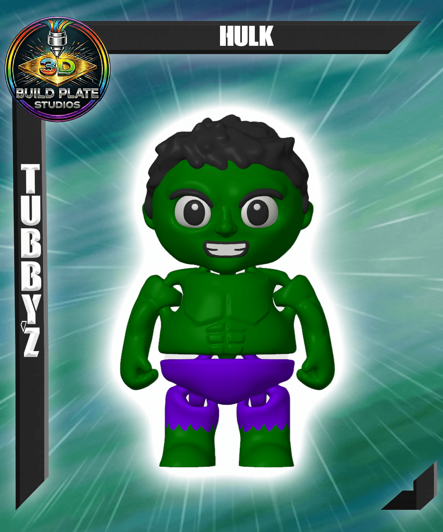 MARVEL Hulk Multicolor Flexi Print-In-Place 3d model