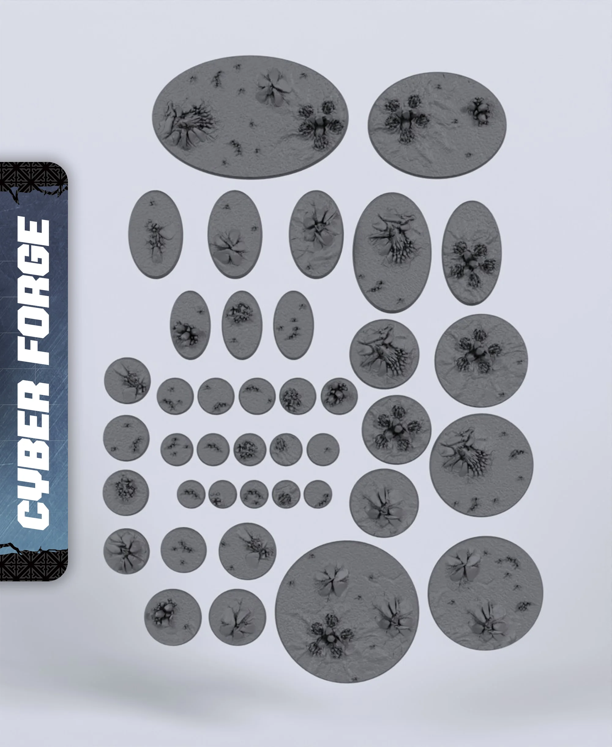 Neuro Noir Bases - With Free Cyberpunk - Sci-Fi Gift Ideas for RPG and Wargamers 3d model