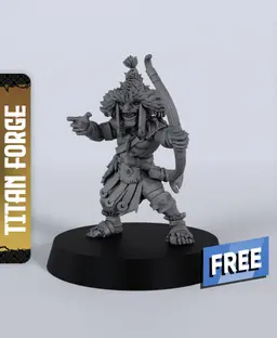 Goblin Archer B - With Free Dragon - 5e DnD Inspired for RPG and Wargamers 3d model