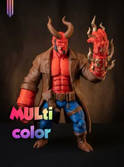 Hellboy Figure 3MF | Comic Hero Multi-Color | FDM 3d model