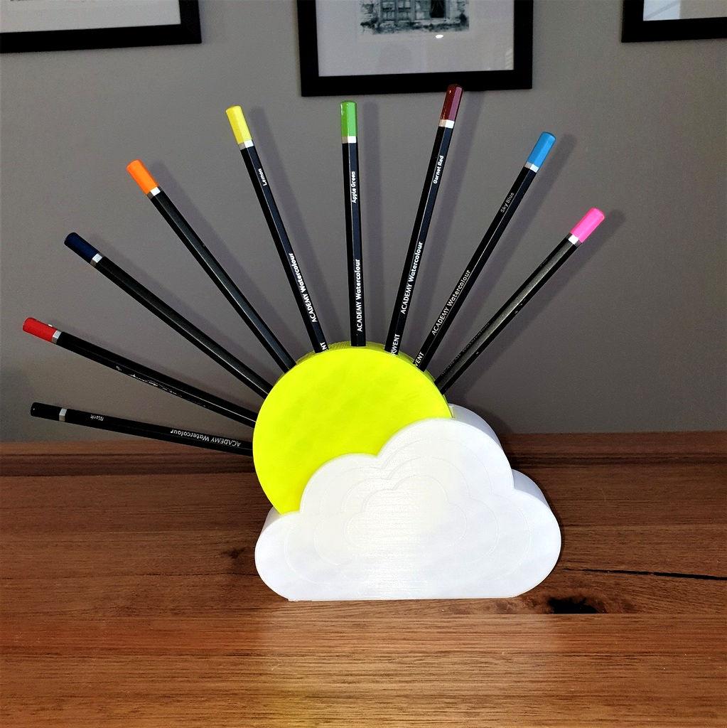 Sunshine pencil holder 3d model