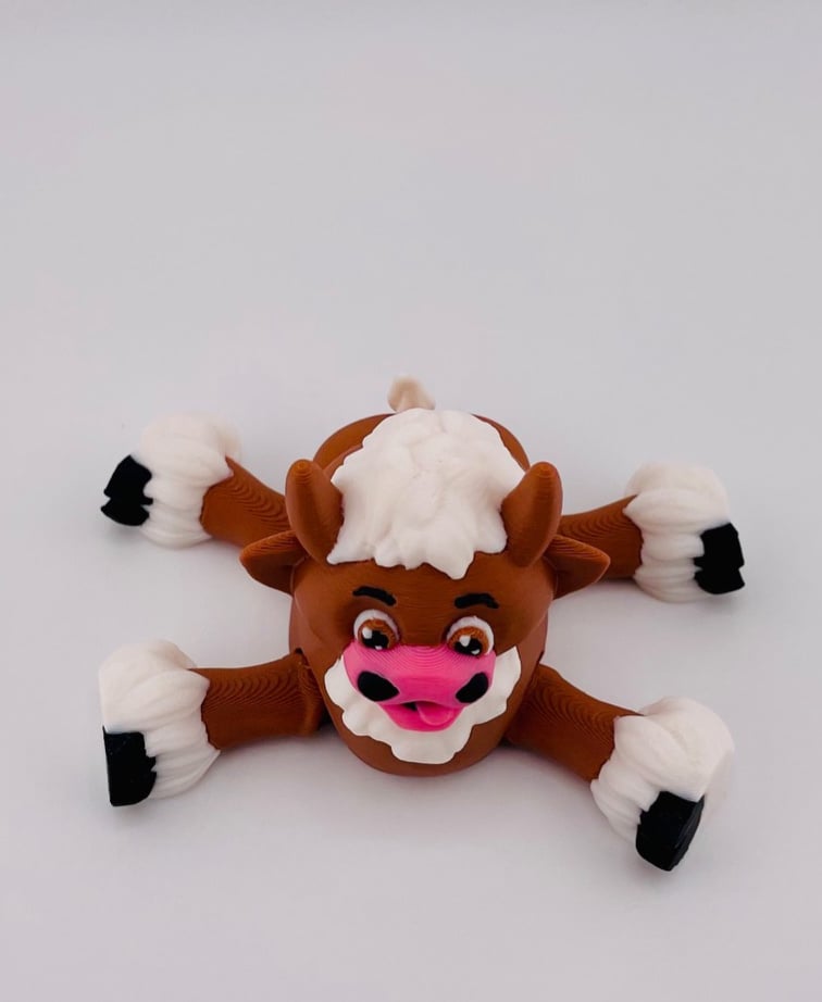 Fuzzy Cow Flexi 3d model