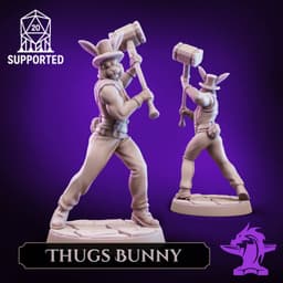 Hammer-Wielding Bunny Bandit 3d model