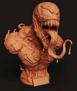 Venom Symbiote Bust | Dark Anti-Hero Statue | Alien Monster Sculpture 3d model