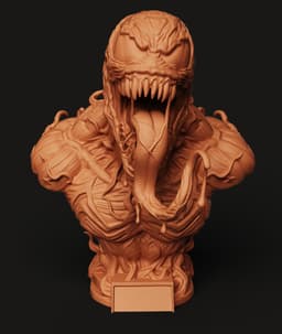 Venom Symbiote Bust | Dark Anti-Hero Statue | Alien Monster Sculpture 3d model