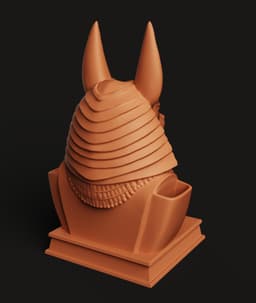 Anubis Organizer STL | Egyptian Decor 3D Print | Mythic Desk Tidy 3d model