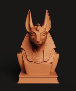 Anubis Organizer STL | Egyptian Decor 3D Print | Mythic Desk Tidy 3d model
