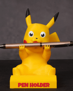Pikachu Pen & Phone Holder 3d model
