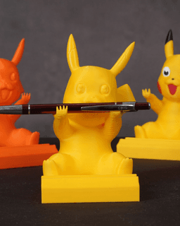 Pikachu Pen & Phone Holder 3d model