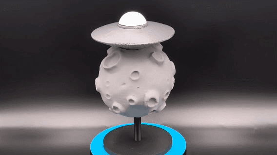 Parked on the Moon UFO Figure - No AMS 3d model