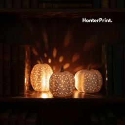 Luxury Pumpkin Lantern Bundle STL | LED Candle Pumpkin Set | Fall Decor 3D Print Files | Autumn Pump 3d model