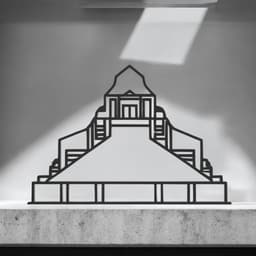 Macchu Pichu Line Art - Desktop Line Art 3d model