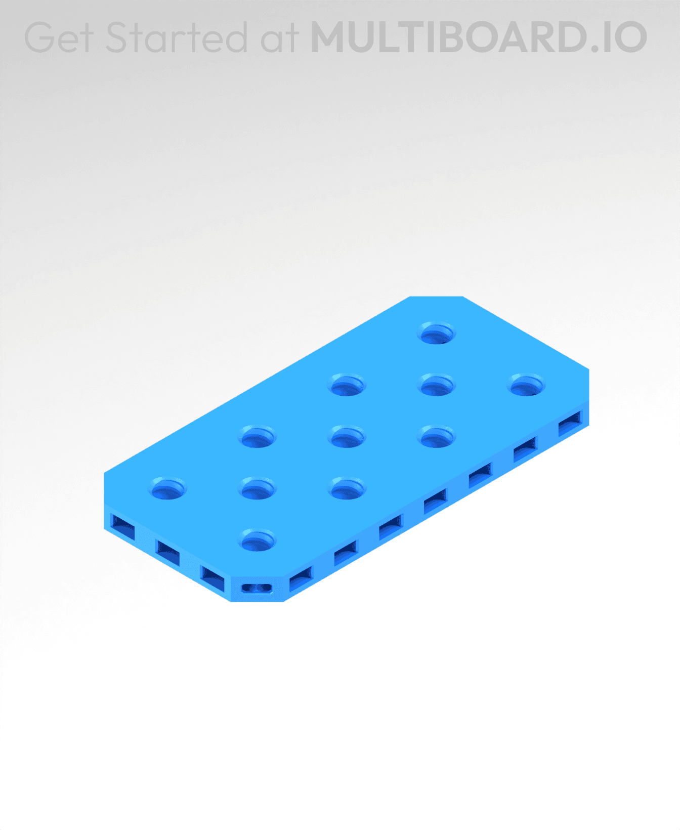4x2 MU - Small Thread SU - MultiBoard Plate 3d model