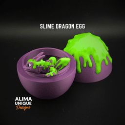 Little Slime Dragon with Dragon Egg / Articulated Fidget Toy 3d model