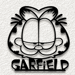 garfield the cat face WALL ART HOME DECOR 3d model