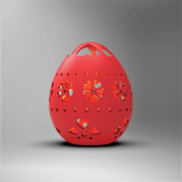 Egg Tealight Cover -Hearts 3d model