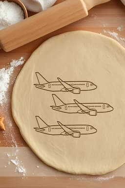 Airplane Cookie Cutter, Biscuit Cutter 3d model
