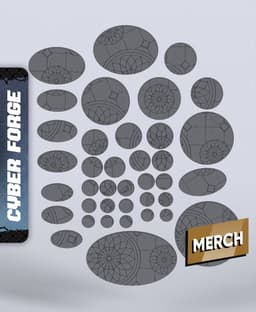 Titan Cry Bases - With Free Cyberpunk Warhammer - 40k Sci-Fi Gift Ideas for RPG and Wargamers 3d model