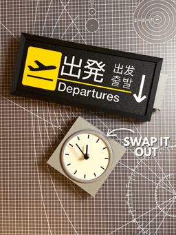 Airport Sign ADD-ON - Clock Attachment 3d model