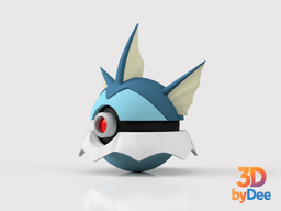 Vaporeon Poke Ball 3d model