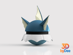 Vaporeon Poke Ball 3d model