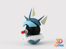 Vaporeon Poke Ball 3d model