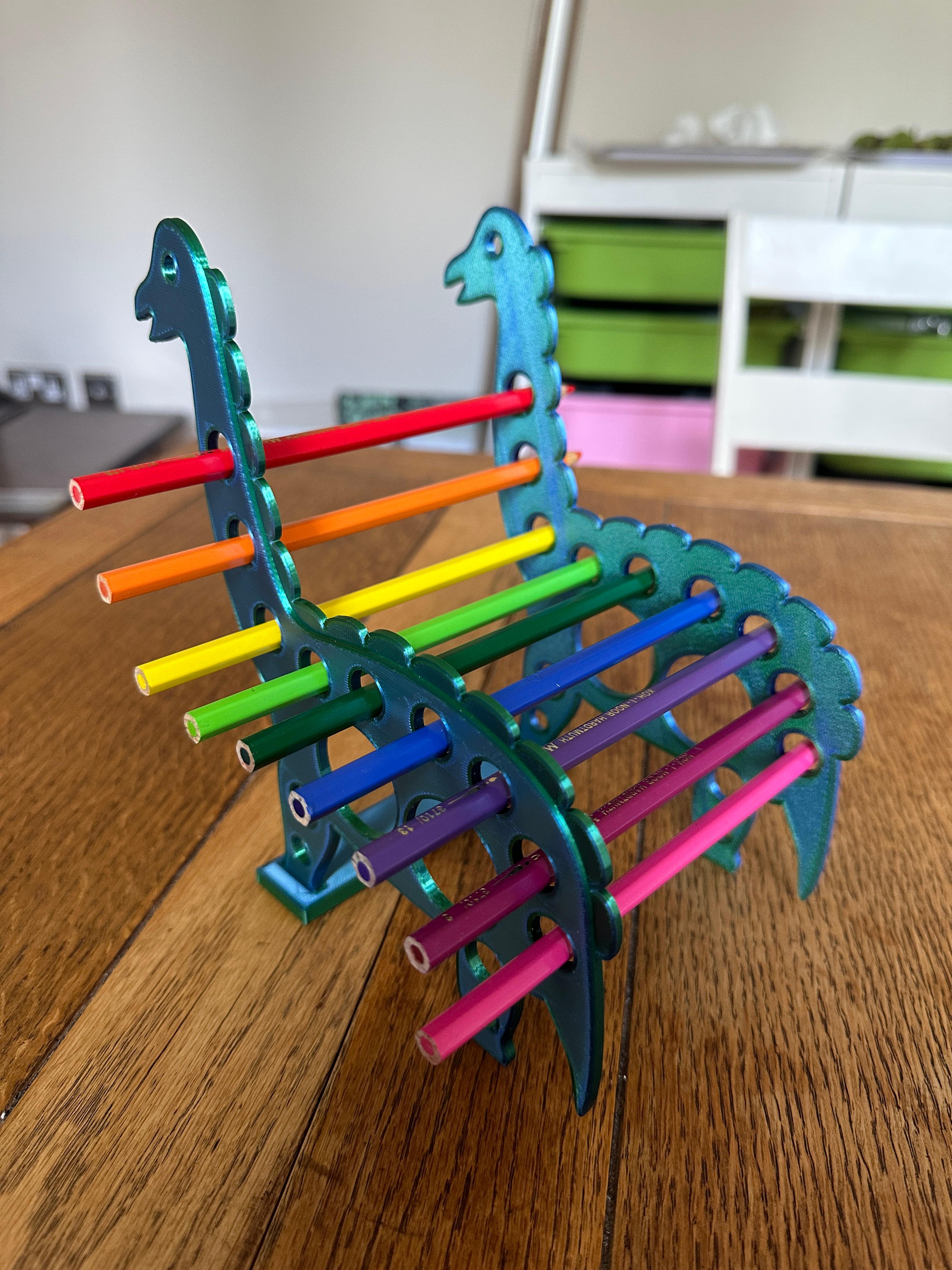 Dino Pencil Bench - BackToSchool 3d model