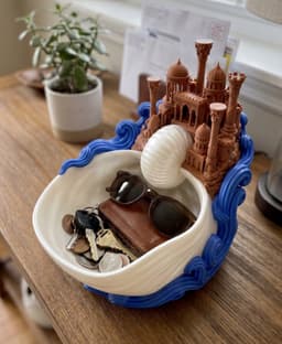 Fantasy Ocean Castle Nautilus Catchall Bowl 3d model