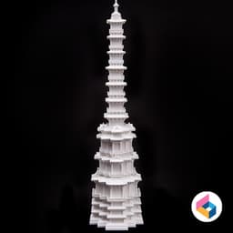 Gyeongcheonsa Ten-story Stone Pagoda 3d model