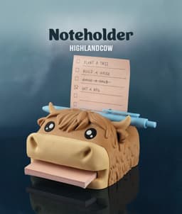 Highland Cow Desk Organizer 3d model