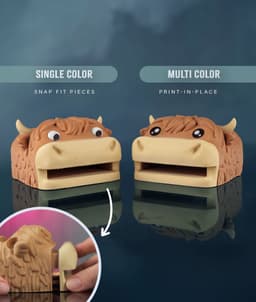 Highland Cow Desk Organizer 3d model