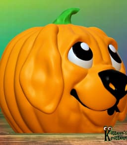 Puppy Dog Pumpkin Home Decor 3d model