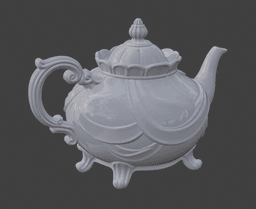 Ceramic Tea Pot with lid 3d model
