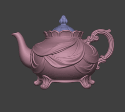 Ceramic Tea Pot with lid 3d model