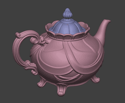 Ceramic Tea Pot with lid 3d model