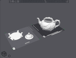 Ceramic Tea Pot with lid 3d model