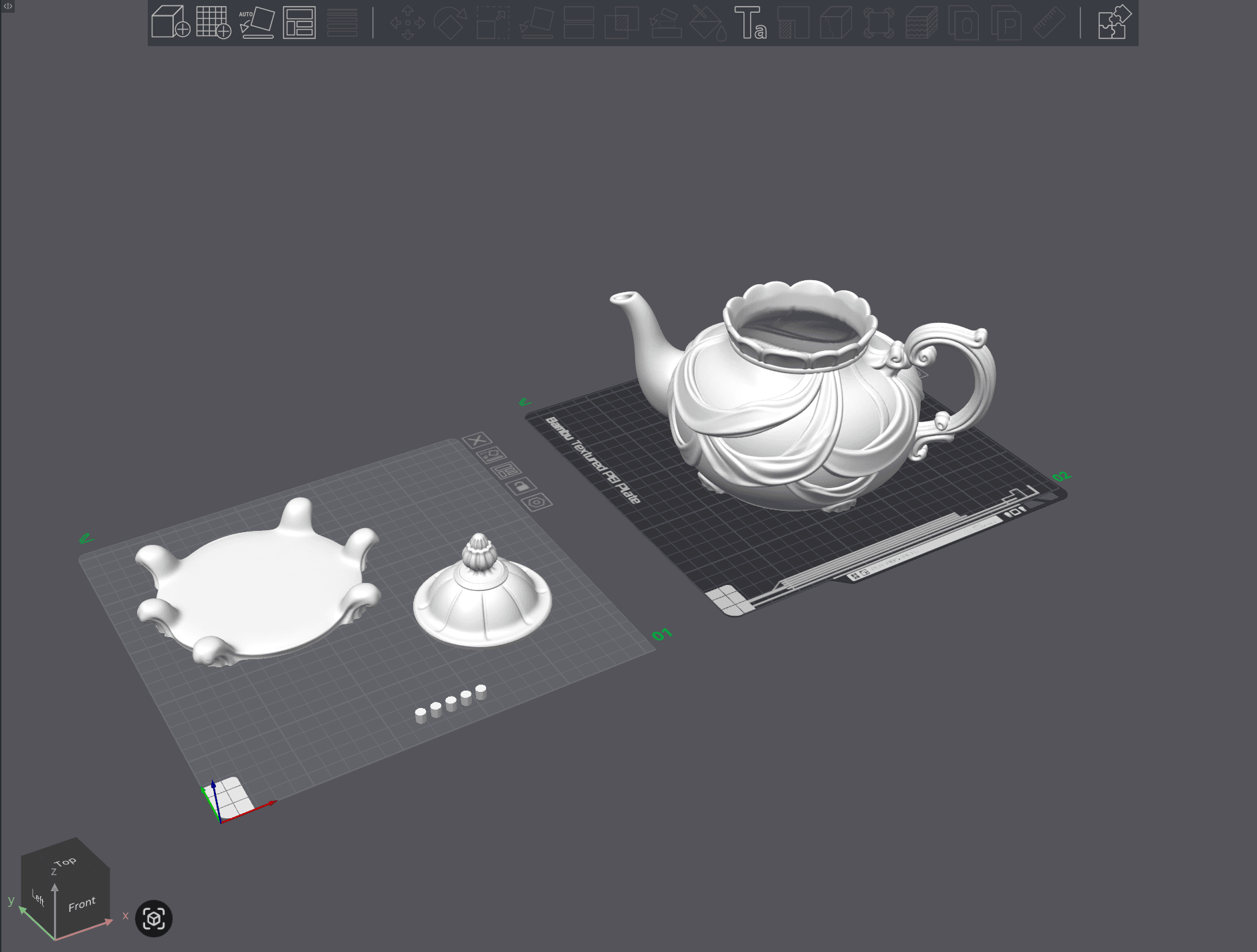 Ceramic Tea Pot with lid 3d model