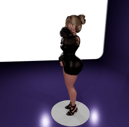 Sexy Toon Girl Blowing a Kiss – 3D Printable Stylized Pinup v2 3d model
