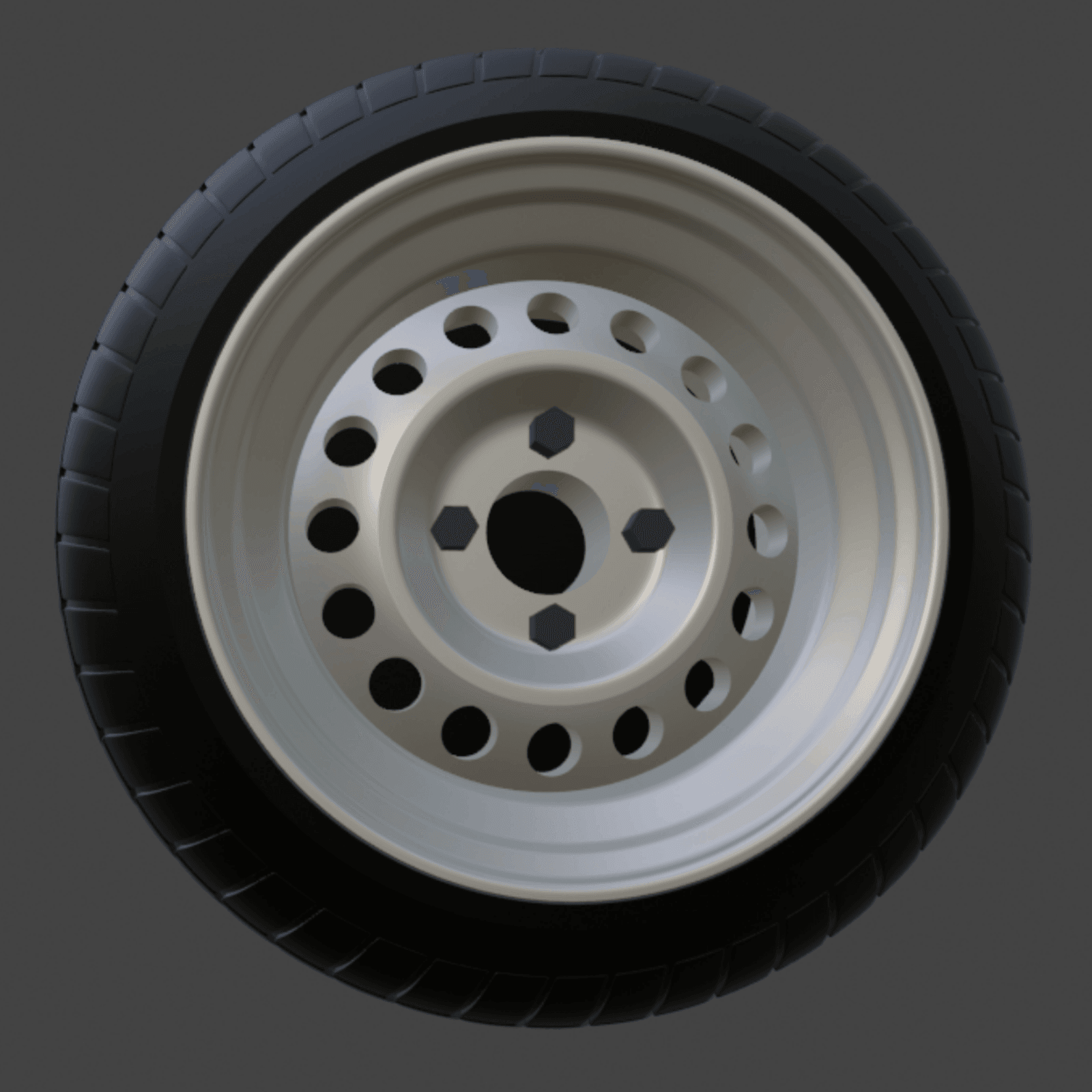 Banded steelies wheels 1/64 3d model