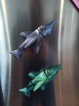 dolphin magnet - FREE - flexi fidget toy and magnet 3d model