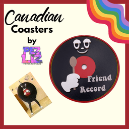 Friend Record Coaster - Size Small Island 3d model